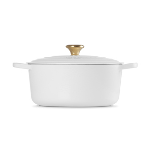 Le Creuset Signature White Cast Iron Round Casserole 28cm